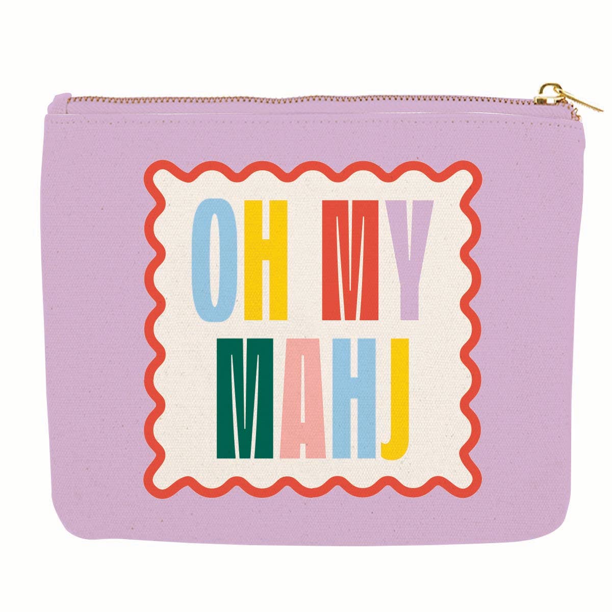 Mahjong Zipper Canvas Pouch | Oh My Mahj