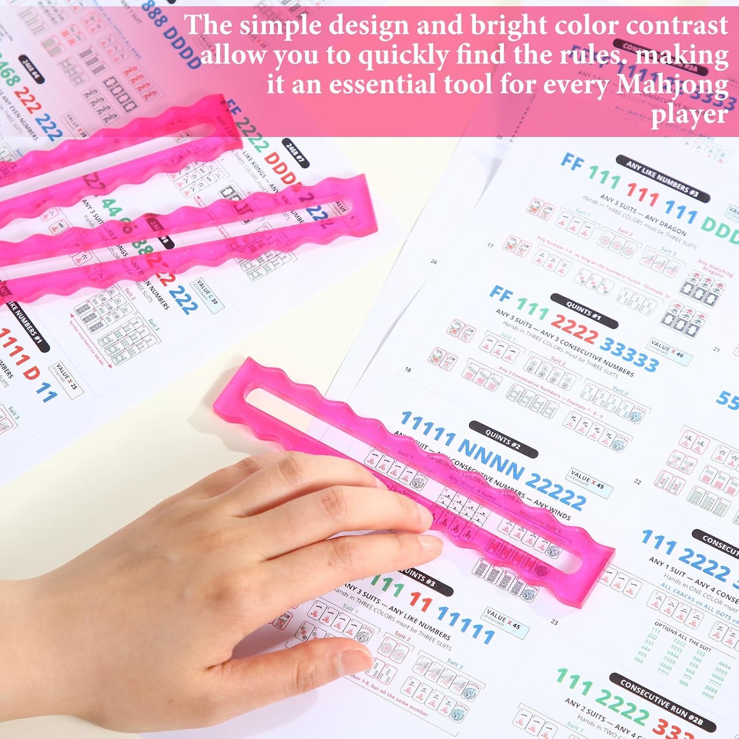 Line Readers- pink scalloped