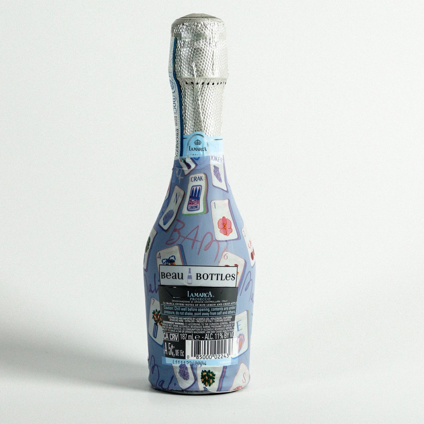 Beau Bottles Pastel Blue Mahjong - MINI Prosecco Collection - Six Pack