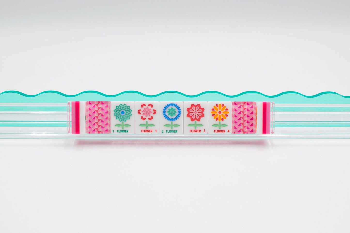 Crystal Prism Pink | Mahjong with Bold Angles and Vibrant Vibes | 1.25" x 0.9" x 0.7"