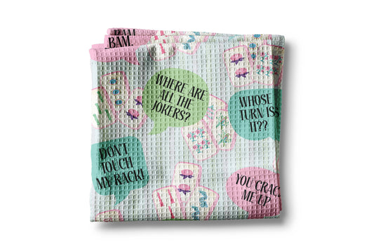 Mahjong Kitchen Towel Mah jongg Tile Game Decor Hostess Gift