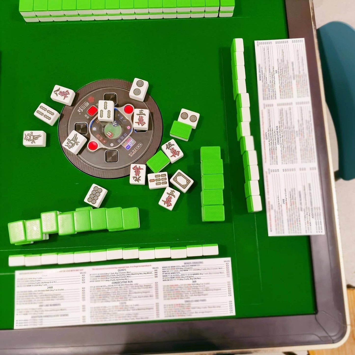 Recreational 2025 Mahjong Hands and Rules Cards, 4 Pcs，Mahjong Rule Card,Mahjong Card