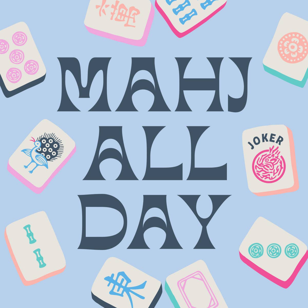Mahjong Cocktail Funny Napkin | Mahj All Day
