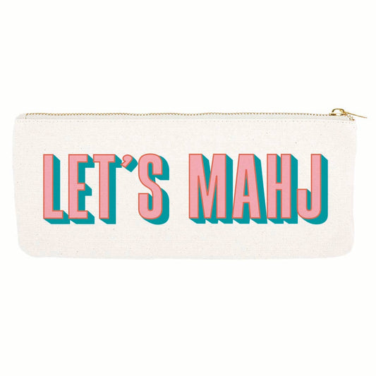 Mahjong Zipper Canvas Tile Pouch | Let's Mahj