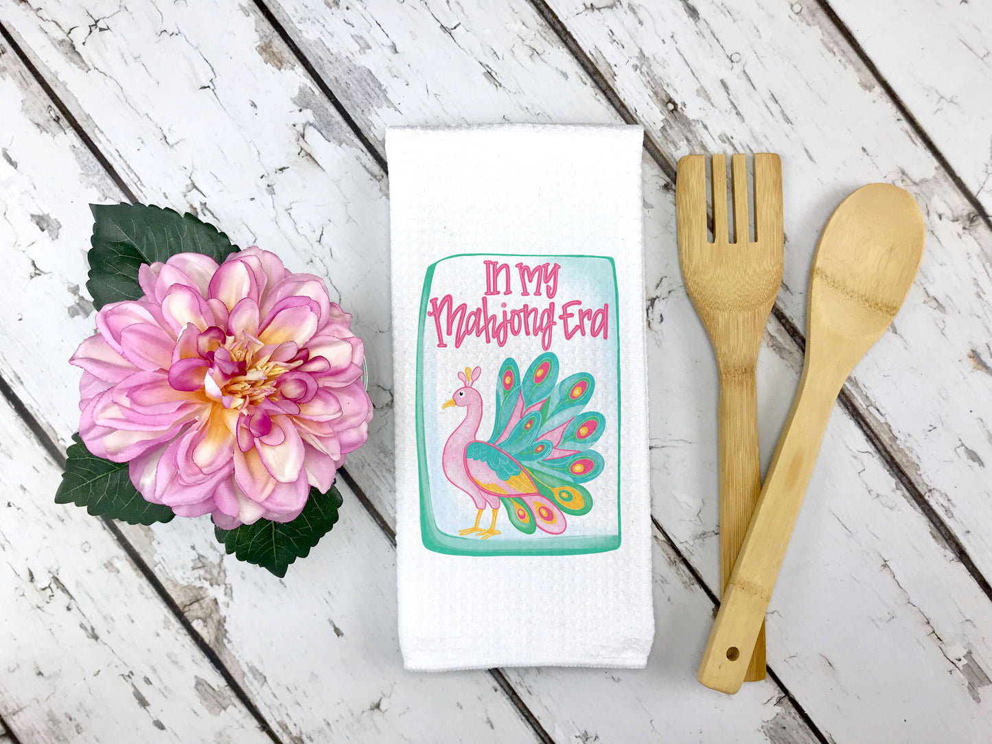 Mahjong Era Kitchen Towel Mah jongg Tile Decor Hostess Gift