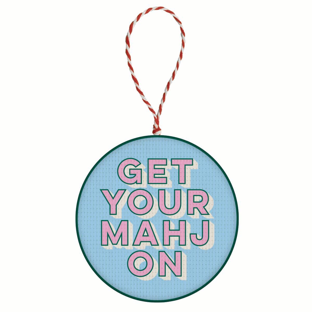 Ornament | Get Your Mahj On Embroidered Ornament Mahjong