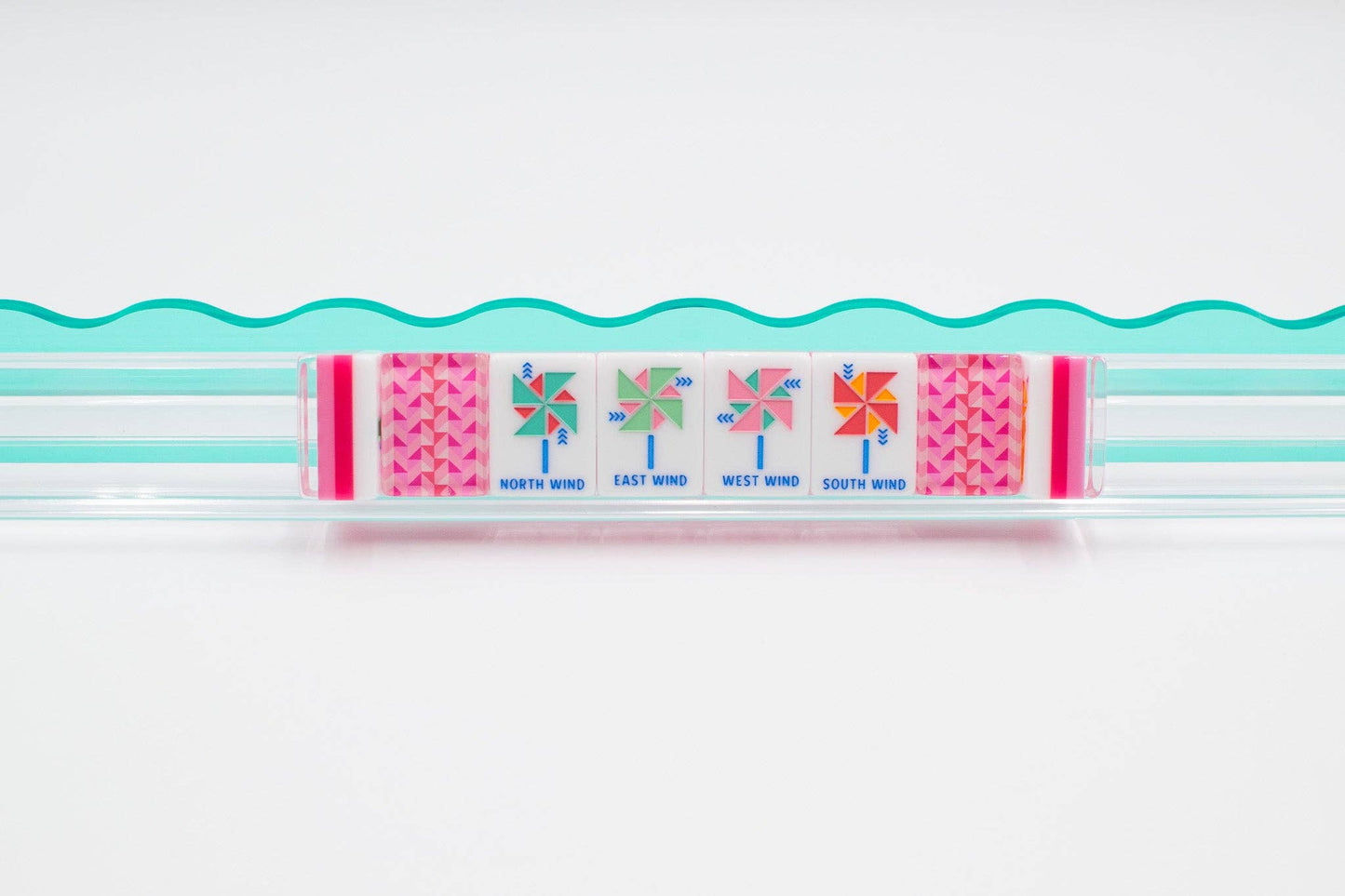 Crystal Prism Pink | Mahjong with Bold Angles and Vibrant Vibes | 1.25" x 0.9" x 0.7"